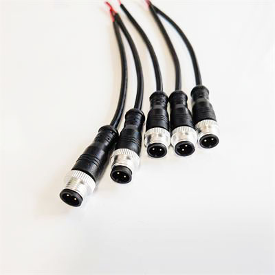 IP68 M5 M8 M12 M16 Connector Cable Assembly, M Series Connector Male To Female Waterproof Molding Cab