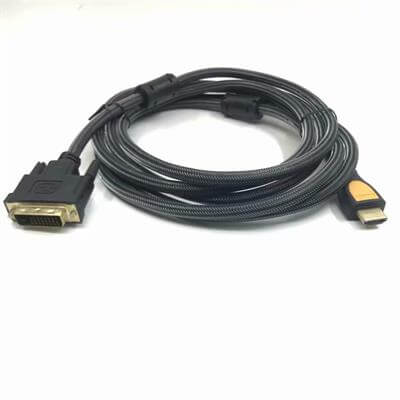 HDMI to DVI cable DVI to HDMI computer to TV, 8k pure copper gold-plated 24+1 oxygen-free copper HD c