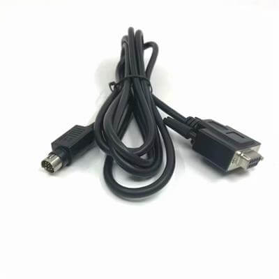RS232 DB9 Female to 8P Mini Din Male PLC Programming Adapter Cable