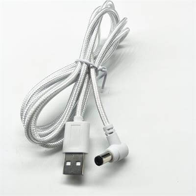 USB A male to DC3.5 * 1.35 nylon braided charging cable, USB A male to DC power cable