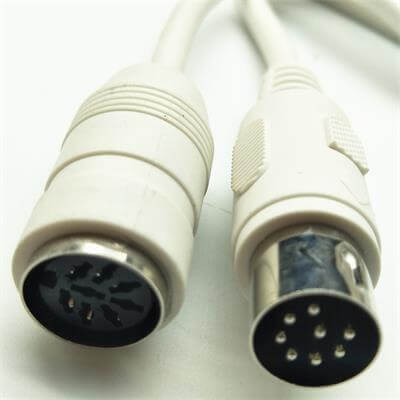 Customized large DIN electronic organ pedal cable, 8pin female to female male to female connection ca