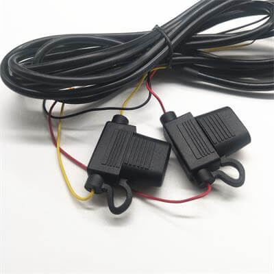 3A automobile waterproof fuse wires, plug-in fuse holder, medium overmolding fuse power cord