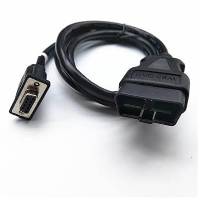 24V black OBD16P to DB9 automobile diagnosis cables, ODB16P automobile connection cables