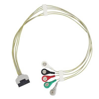 Customized wholesale 6pin 3ld Snap Aha 5 Lead Ecg medical beauty cables