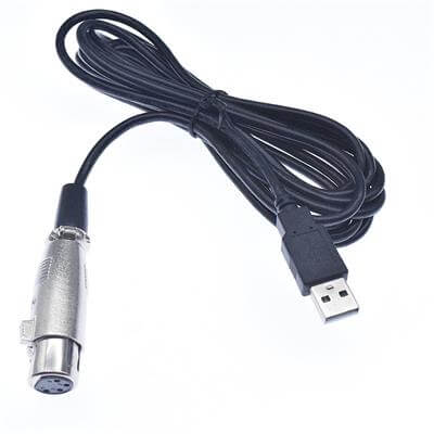 6ft USB 2.0 Male to XLR Female audio cable