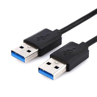 SuperSpeed USB 3.0 A Male to A Male Cable, Black/White Color