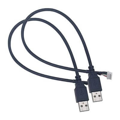 2.2M USB A Male To 5P JST PH 2.0 Cables, Black