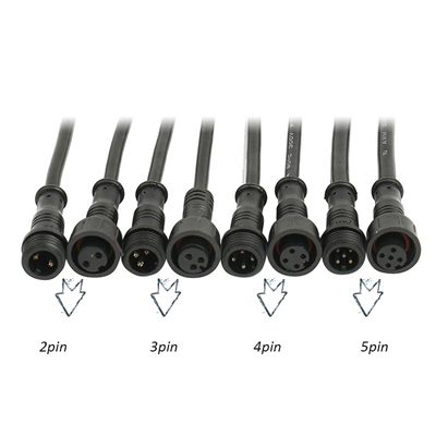High quality outdoor waterproof cable, waterproof connector 2/3/4/5pin for auto