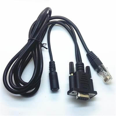 1.5M RS232 DB9 Female To RJ50 + DC5521 Serial Cable