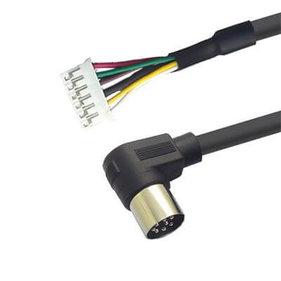 ISO9001 China cable assembly manufacturers produce 8p din connector to PH2.0 electronic piano cables