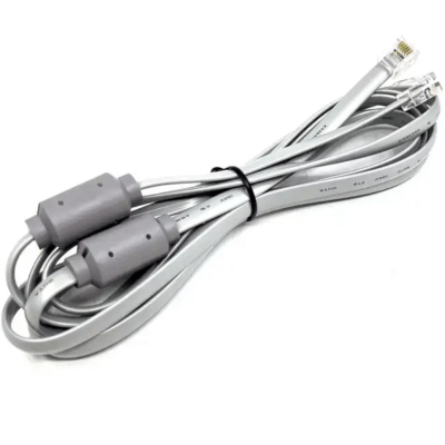 1.5M Grey shield RJ12 6p6c Flat Extension Cable