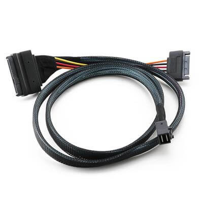 Mini SAS 36P HD8643 To MINI SAS 8639+15P Power Hard Disk Data Connection Cable