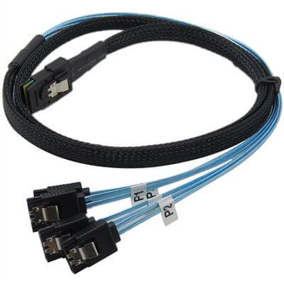 Server Array Card Mini SAS 36P SFF-8087 To 4 * SATA 7P Connection Data Transmission Cable