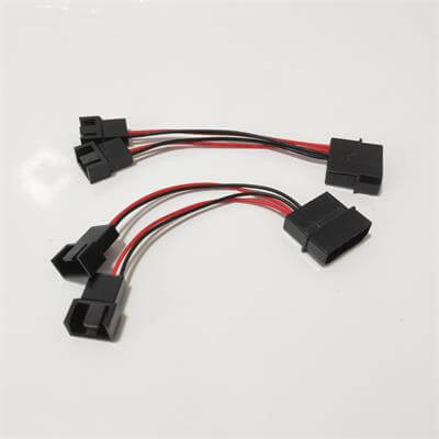 1 to 2 Molex IDE Cable, 4Pin To 4Pin Fan Expansion Power Cable 12.5CM