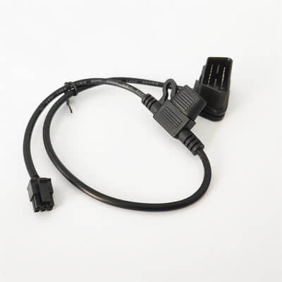 OBD2 Extension Cable With 3A Fuse,500CM OBD-II Right Angle 16 Pin Auto Car Male T