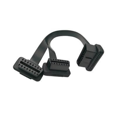16Pin OBD II Splitter Y Cable 1X Male And 2X Female Extension Cable Adapter 20CM