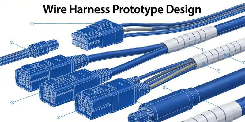 wiring harness prototype service custom sample wiring harness for new energy and industrial equipment