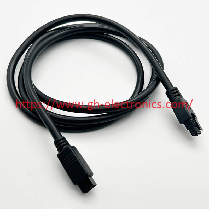 High-Current 2x3P Molex 3.0 Male to Female Overmolded Wiring Harness