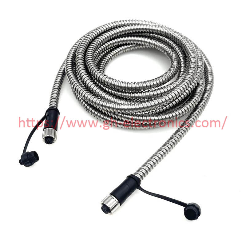 M12 4Pin Male to Female Extension Cable full view