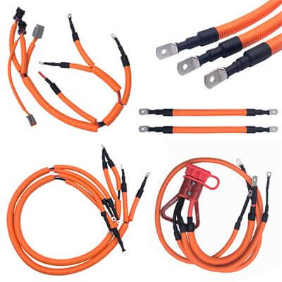 Custom 50mm² High Voltage Battery Harness SC50-6 Copper Lug EV Battery Connectio