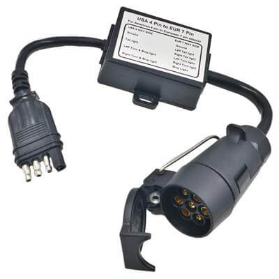 USA 4 Pin Flat to EUR 7 Pin Trailer Wiring Harness Adapter | Trailer Light Converter USA 4 Pin Flat to EUR 7 Pin Trailer Wiring Harness Adapter | Trailer Light Converter
