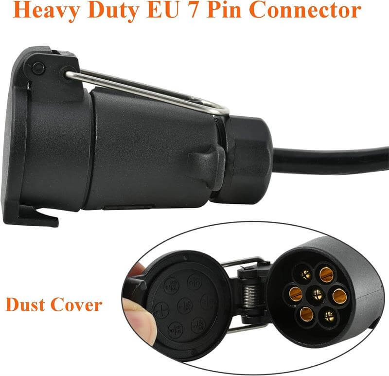 Heavy Duty EU 7 Pinonnector With Dust Cover Heavy Duty EU 7 Pinonnector With Dust Cover