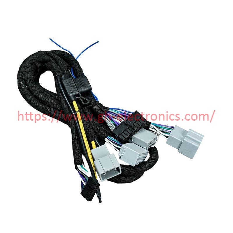 automotive stereo amplifier wiring harness multi connector car audio cable assembly