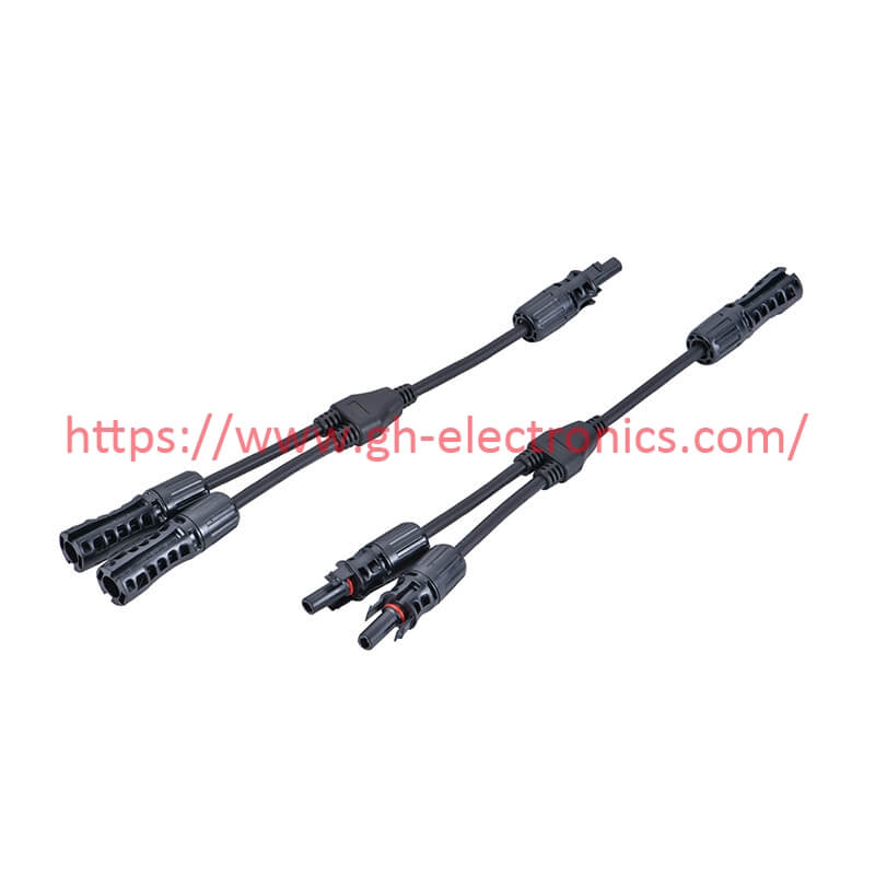 Custom length MC4 branch solar cable assembly PPO insulation PV wiring harness