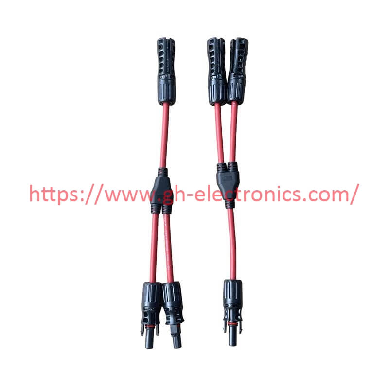 MC4 Y-type solar splitter cable photovoltaic parallel wiring harness for solar array