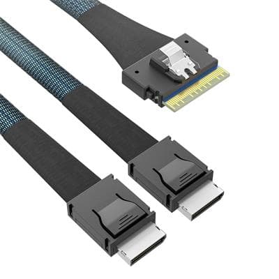 SlimSAS SFF‑8654 8i to 2×Oculink SFF‑8611 4i Cable, Enterprise‑Grade Stora