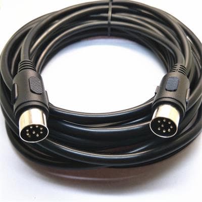 8‑Pin Large DIN Male to Male Cable, MIDI DIN