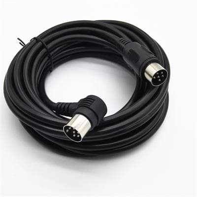 6‑Pin Large DIN Right Angle to Straight Exte